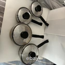 2-1 Quart & 2-3 Quart Lot Classic Stainless Steel Saucepan With Lids