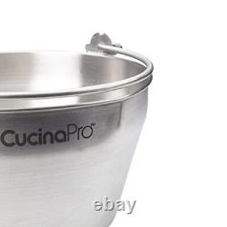 2 Gallon Stainless Steel Maslin Jam Pan 8 Quarts- Pot includes Strainer Funne