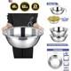 2 Pack Large Mixing Bowls 17 Quart Stainless Steel Flat Base