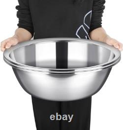 2 Pack Large Mixing Bowls 17 Quart Stainless Steel Flat Base