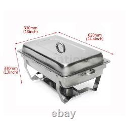 2 Packs 9 Quart Stainless Steel Chafing Dish Buffet Trays Chafer With Warmer