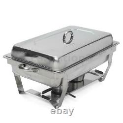 2 Packs 9 Quart Stainless Steel Chafing Dish Buffet Trays Chafer With Warmer