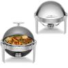 2 Packs Catering Stainless Steel Chafer Chafing Dish Buffet Set Roll Top 6 Quart
