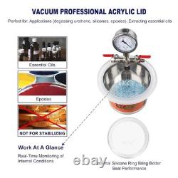 2 Quart Stainless Steel Vacuum Chamber Kit for Resin & Silicone