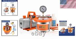 2 Quart Stainless Steel Vacuum Chamber with Pump for Resin and Epoxy Degassing