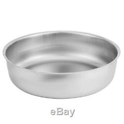 2 Set Chafing Dish Pans 6 Quarts (6.8 L) Round Roll Food Warmer Tray Buffet
