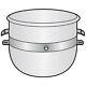 20-quart Mixer Bowl, Plastic Withstainless Steel Side Band