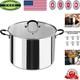 20 Quart Professional Stainless Steel Stockpot With Stay-cool Handles Silver