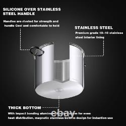 20 Quart Professional Stainless Steel Stockpot with Stay-Cool Handles Silver