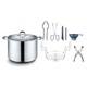 20 Quart Stainless Steel Canning Pot Set. Includes Canning Rack, Tongs, Jar L