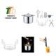 20 Quart Stainless Steel Canning Pot Set. Includes Canning Rack, Tongs, Jar L