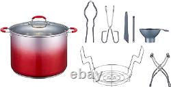 20 Quart Stainless Steel Canning Pot Set. Includes Canning Rack, Tongs, Jar Lift