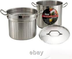 20 Quart Stainless Steel Steamer & Pasta Cooker Durable & Versatile Cookware
