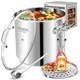 20 Quart Stainless Steel Stock Pot With Lid, Large Induction Soup Pot With Ste
