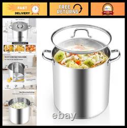 20 Quart Stainless Steel Stock Pot with Lid, Heavy Duty Induction Cookware, Cann 20 Quart Stainless Steel Stock Pot with Lid, Heavy Duty Induction Cookware, Cann