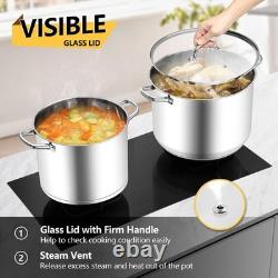 20 Quart Stainless Steel Stock Pot with Lid, Heavy Duty Induction Cookware, Cann