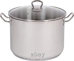 20 Quart Stockpot- 18/10 Premium Quality Tri-Ply Stainless Steel Stock Pot- Comm