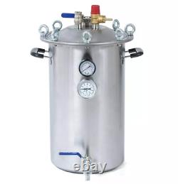 21 Quart Large Pressure Canner Cooker With Pressure Gauge Stainless Steel