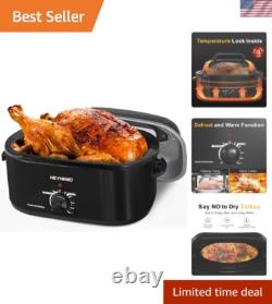 22 Quart Stainless Steel Electric Roaster for Turkeys, Bakes & More Easy Clean