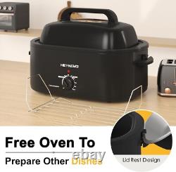 22 Quart Stainless Steel Electric Roaster for Turkeys, Bakes & More Easy Clean