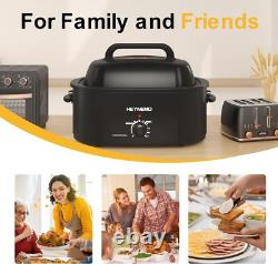 22 Quart Stainless Steel Electric Roaster for Turkeys, Bakes & More Easy Clean