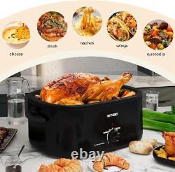 22 Quart Stainless Steel Electric Roaster for Turkeys, Bakes & More Easy Clean