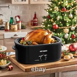 22 Quart Stainless Steel Electric Roaster for Turkeys, Bakes & More Easy Clean