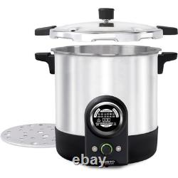 23-Quart Digital Pressure Canner with Stainless Steel Inner Pot, 2 Racks, 5