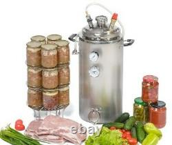 23 Quart Pressure Canner Cooker for Canning Stainless Steel Autoclave-Sterilizer