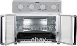 26 Quart Stainless Steel Air Fryer Oven with 9-in-1 Functionality, Large Glas