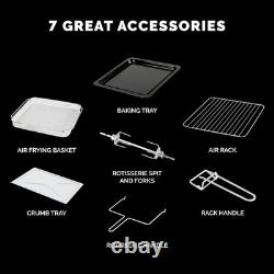 26 Quart Stainless Steel Air Fryer Oven with 9-in-1 Functionality, Large Glas