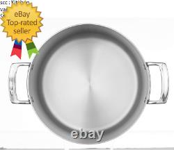 3-Ply Stainless Steel Stock Pot, 12 Quart Soup Cooking Pot with Lid, Kitchen