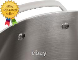 3-Ply Stainless Steel Stock Pot, 12 Quart Soup Cooking Pot with Lid, Kitchen