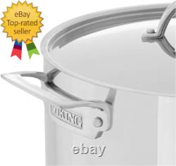 3-Ply Stainless Steel Stock Pot, 12 Quart Soup Cooking Pot with Lid, Kitchen