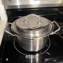 3 Quart 12020 SILGA TEKNIKA 20cm Stainless Steel Stockpot With Lid Made In Italy