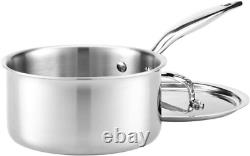 3 Quart Saucepan Titanium Strengthened 316Ti Stainless Steel with 5-Ply Constr