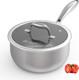 3 Quart Stainless Steel Saucepan, Nonstick Sauce Pan, Ceramic Suce Pot With Temp