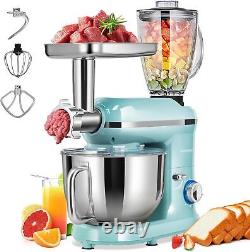 3 in 1 Multifunctional Stand Mixer with 6 Quart Stainless Steel Bowl, 650W 6Speed