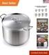 30 Quart Professional Grade Stainless Steel Stockpot With Lid Induction Ready