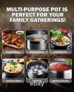 30 Quart Professional Grade Stainless Steel Stockpot with Lid Induction Ready