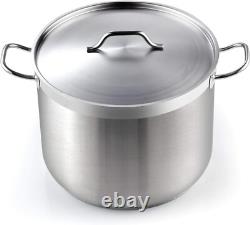 30 Quart Professional Grade Stainless Steel Stockpot with Lid Induction Ready