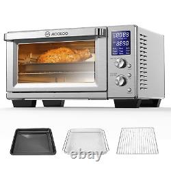 30-Quart Stainless Steel Air Fryer Oven with Knob Control