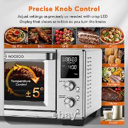 30-Quart Stainless Steel Air Fryer Oven with Knob Control