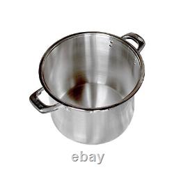 30 Quarts Stainless Steel Stockpot Cooking Pot Glass Lid Boiling Pot Cookware