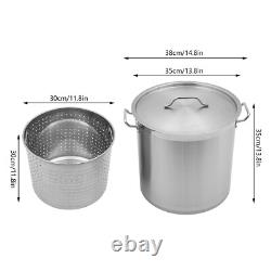 33/52 Quart Stock Pot Stainless Steel Large Kitchen Soup Big Cooking Restaurant