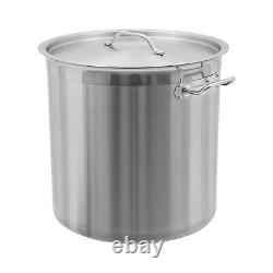 33/52 Quart Stock Pot Stainless Steel Large Kitchen Soup Big Cooking Restaurant