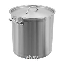 33/52 Quart Stock Pot Stainless Steel Large Kitchen Soup Big Cooking Restaurant