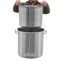 33/52 Quart Stock Pot Stainless Steel Large Kitchen Soup Big Cooking Restaurant