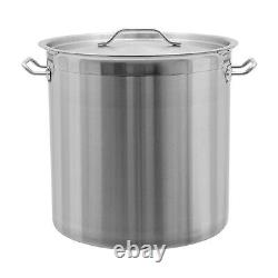 33/52 Quart Stock Pot Stainless Steel Large Kitchen Soup Big Cooking Restaurant