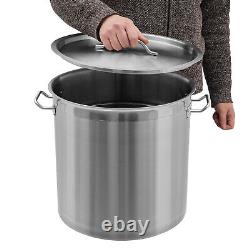 33/52 Quart Stock Pot Stainless Steel Large Kitchen Soup Big Cooking Restaurant